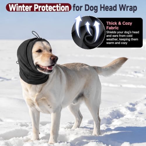 Nanaki Anti-Shake Ear Cover for Small Dogs, Calming Warm Pads,Grey,S