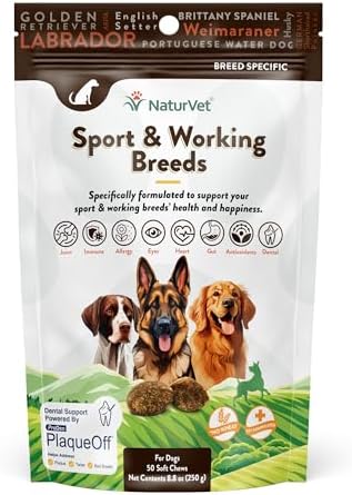NaturVet Breed Specific Multivitamin for Sport & Working Breed Dogs