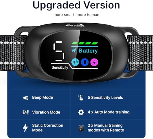 My Pet Command 2-1 Auto Dog Bark Collar with 300Ft Fob Remote, 2 Collar Kit