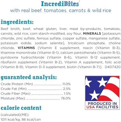 Beneful Purina Small Breed Wet Dog Food with Gravy, IncrediBites with Real Beef - (16 Packs of 3) 3 oz. Cans