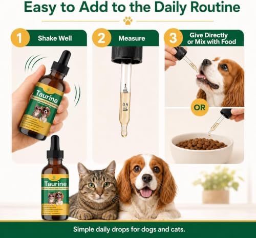 Taurine Eyesight Support Drops for Cats & Senior Cats, Vision & Heart & Eye
