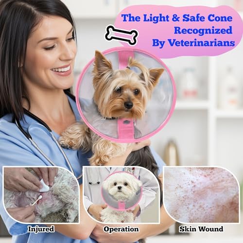 Soft Dog Cone for Small Dogs 2-20 lbs, Elizabethan Collar to Stop Licking