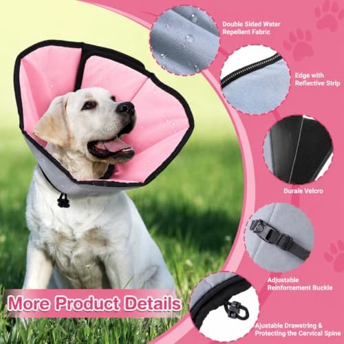 Soft Dog Cone Collar for Large Dogs After Surgery Adjustable