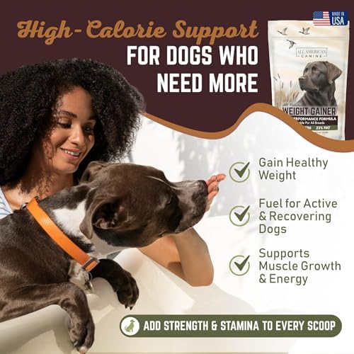 All American Canine Dog Weight Gainer Powder, Bulk 5 lb, 230 Servings