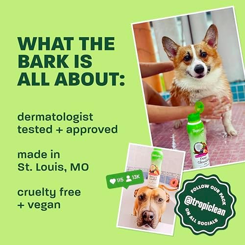 TropiClean Deshedding Dog Shampoo, Lime & Coconut Scent, 20oz.