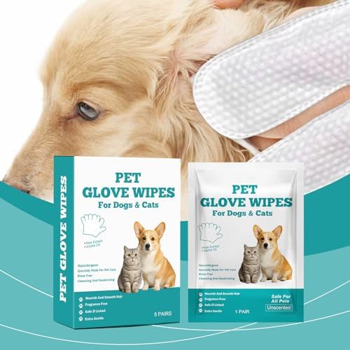Cleaning Glove for Dog Pet Bathing Grooming Glove Wipes