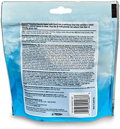 Kaytee Timothy Biscuits Baked Treat for Pet Guinea Pigs, Rabbits & Other Small Animals, Carrot, 4 oz (Pack of 2)