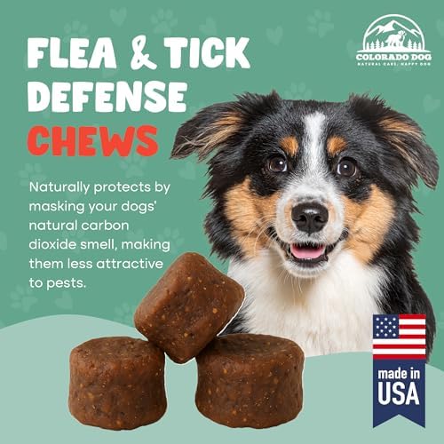 Colorado Dog Flea & Tick Chews for Dogs, 120 Ct | Bacon Flavor, Made in USA