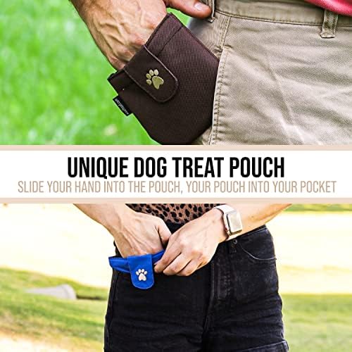 Dog Treat Pouch, Pink Pocket Sized Training Reward Pouch - Lightweight Dog Treat Holder with Magnetic Flap for Stability, Perfect Dog Accessories, Made of Durable Nylon, Machine Washable