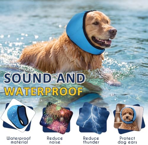 Aliceset 1pcs Dog Ear Muffs, Quiet Ears for Dogs,Blue,S