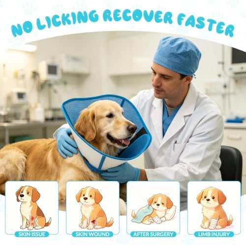 Dog Cone Collar After Surgery,Adjustable Soft Dog Cone