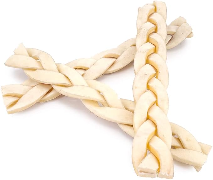 ValueBull Beef Cheek Braids, Long Lasting Dog Chews, 5-6 Inch, 50 Count - Long Lasting Dog Chews, Rich in Collagen, Single Ingredient, Cleans Teeth