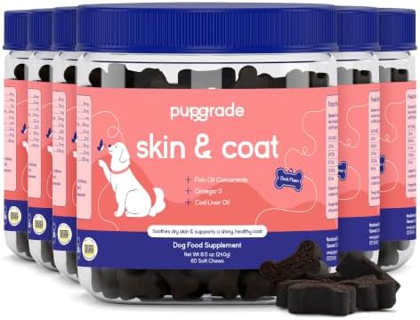 PupGrade Skin & Coat Supplement for Dogs, Duck Flavor – 360 Soft Chews