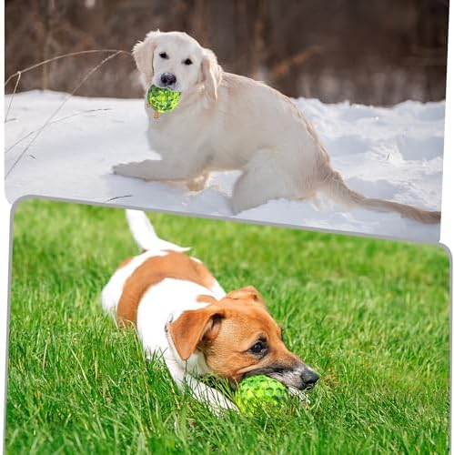 Tough Dog Chew Toys for Aggressive Chewers, Indestructible Dog Balls for Aggressive Chewers, Squeaky Balls for Dogs, Squeaky Toys for Large Dogs, Funny Heavy Duty Ball