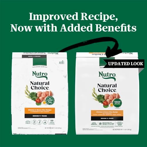 Nutro Natural Choice Senior Dry Dog Food, Chicken & Brown Rice, 13 lb