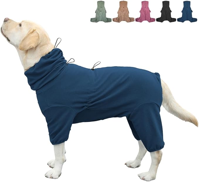 Dog Pajamas for Large Dogs,Extra Large Stretch, Suitable for Adult, Medium-Sized Dogs, Large Pet Jumpsuit Four-Legged Dog Clothes, Pet Clothing. (Blue, 5XL)