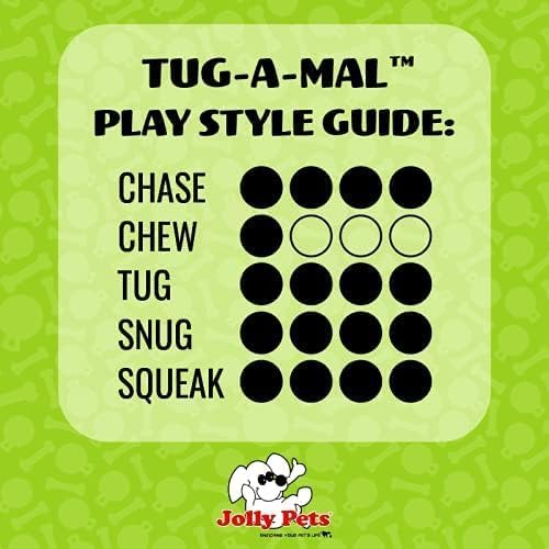 Jolly Pets Tug-A-Mal Crab Squeaky Tug Dog Toy, Large