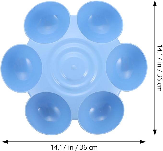 Hemobllo Multipurpose Pet Feeding Bowl with Flower Shape Design for Cats and Dogs Durable Food and Water Dish Easy to Clean 14.17 X 14.17 X 3.54 Inches
