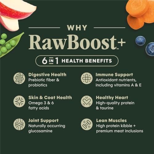 Instinct Raw Boost, Natural Dry Dog Food with Freeze Dried Pieces, High Protein, Grain Free Recipe - Real Salmon, 19 lb. Bag