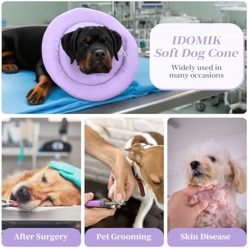 IDOMIK Dog Recovery Collar, Waterproof Soft Dog Cone After Surgery