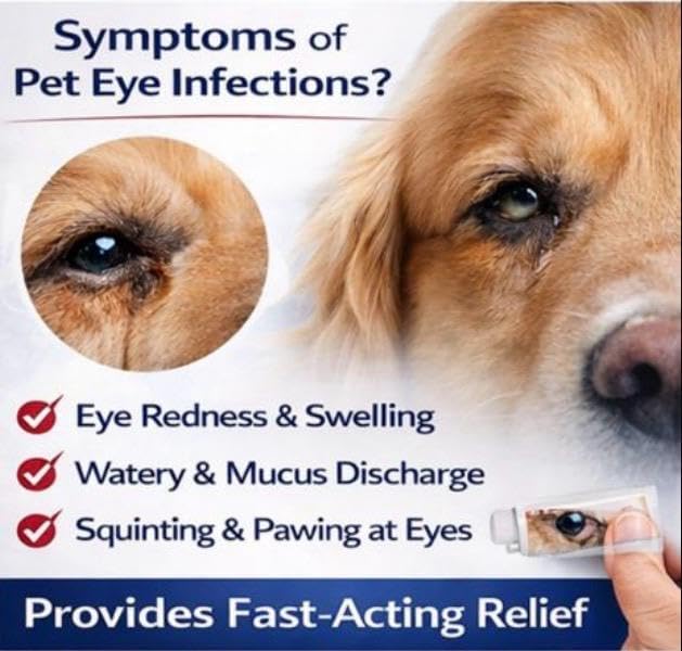 VETPATI Pet Eye Health for Dogs, Cats, Cattle, Sheep, Horses, Birds and Puppies, Kitten (1 Pack)