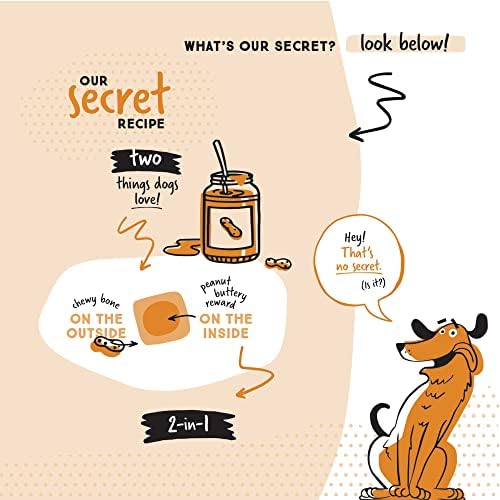 Ultra Chewy Peanut Butter Double Treat Bones, 12 Count