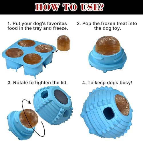 XHX Dog Toy to Keep Your Pup Distracted - Safe for Dogs - Low-Mess Design - Dog Toys for Small Dogs 10-25 lbs(Blue, S)