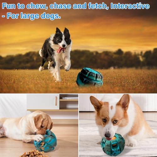 Yipetor Frozen Treat Dispensing Dog Toy - Large Chew Toy, Freezable Fillable Rubber, Reduces Anxiety, Easy to Clean, Interactive Puzzle (Large) (Pack of 2)