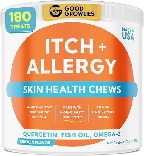 Dog Allergy Relief Chews - Anti-Itch Skin & Coat Supplement with Omega 3