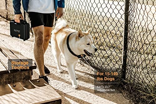 PATPET Dog Training Collar for 2 Dogs (15-140lbs) - 3/4 Mile Range E Collar Shock Collar for Large Dog