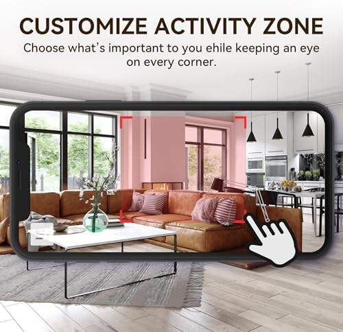 YI 2K Indoor Security Camera No-Drill Adhesive Mount for Wall & Window
