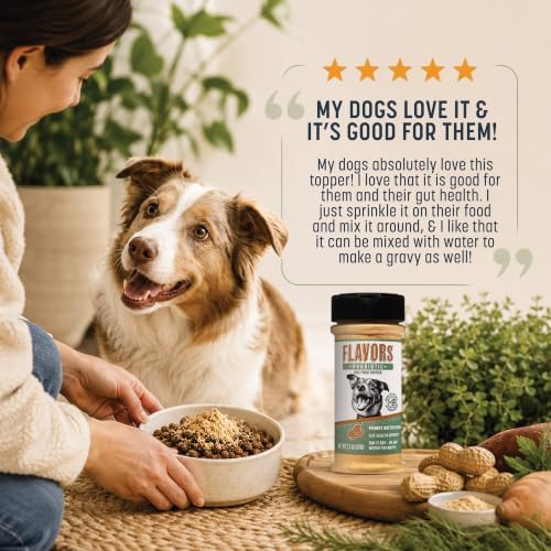 Flavors Probiotics + Dog Food Topper, Peanut Butter Recipe, 3.1 oz, 2 Pack