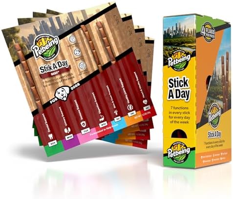 Stick a Day for Dogs | Daily Real Meat Dog Chew Sticks with 7-in-1 Wellness Support | Dog Treats with Vitamins & Nutrients for Daily Routine | Chicken Flavor, 28 Count