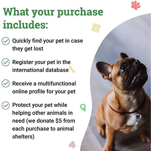 WAUDOG Pet ID Tag for Dog Cat with QR Passport Global Search System of Lost Pets - Digital ID Dog Tag - Crowns