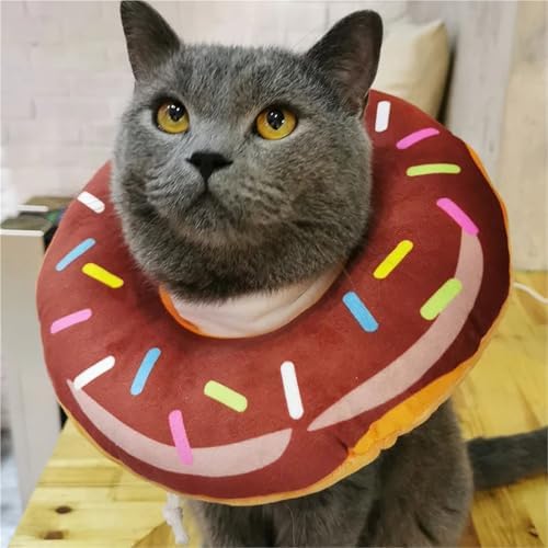 Pet Collars Pet Dog and cat Collar Adjustable e-Collar Wound Healing Soft Tube Smart Tube pet Protection(Pink,X-Small)