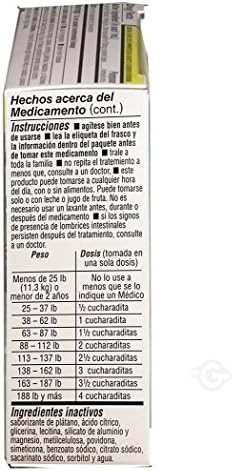 Medicina Worms Treatment 1 oz - Tratamiento para Lombrices Estomacales (Pack of 1)