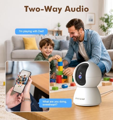 2K Indoor Security Camera, Dual-Band WiFi Baby Pet Monitor, 2 Pack
