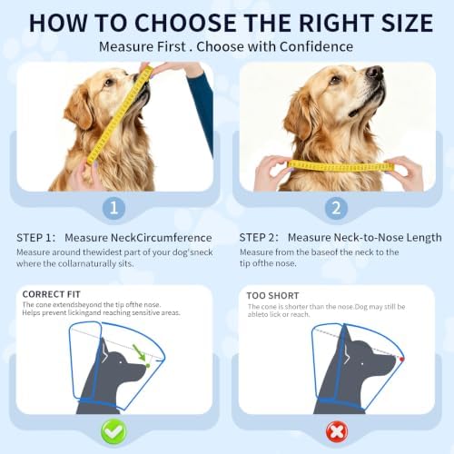 Soft Dog Cone Collar After Surgery, Adjustable Recovery Cone to Stop Licking, Breathable Mesh Elizabethan Collar for Small Medium Large Dogs (XL(Neck Girth:18.5"-20.9"))