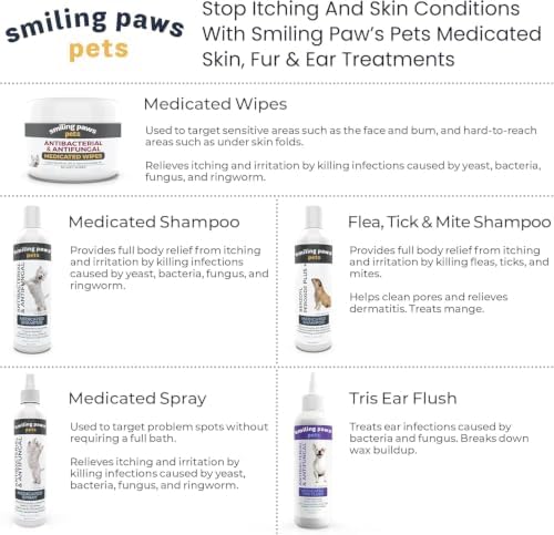 Smilling Paws Medicated Grooming Wipes for Dogs & Cats, 3pk