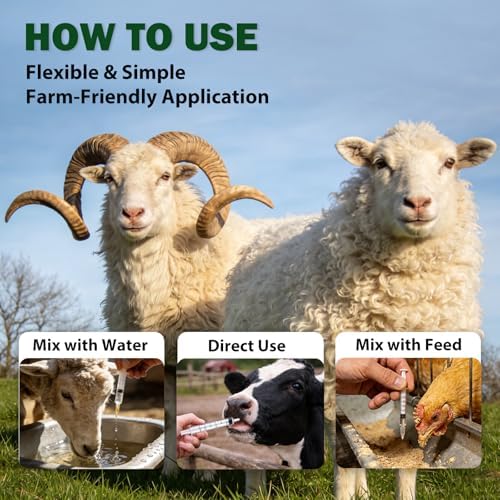Ivermectin Liquid for Sheep, Goat, Poultry & More, Supports Gut & Digestive Health, Overall Vitality, 120mL