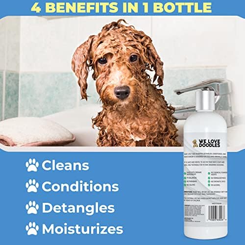 We Love Doodles Dog Eye Wipes & Dog Shampoo Bundle - Pre-Soaked Eye Wipes for Dogs, Tear Stain Remover for Dogs, Pet Eye Wipes, Dog Eye Cleaner, and Shampoo for Matted Pet Hair (Lavender)