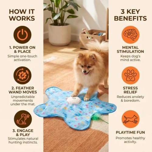 HuntingFun Dog Pro – Rechargeable Automatic Dog Toy, Interactive Toys for Indoor Cats (Style2)