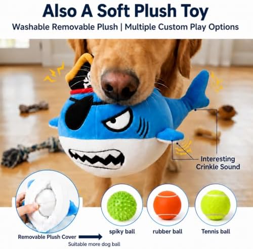 Interactive Moving Shark Plush Dog Toys to Keep Dogs Engaged