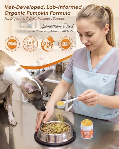 Pumpkin Powder for Dogs & Cats, 90% Organic Pumpkin with 10% Apple Pectin