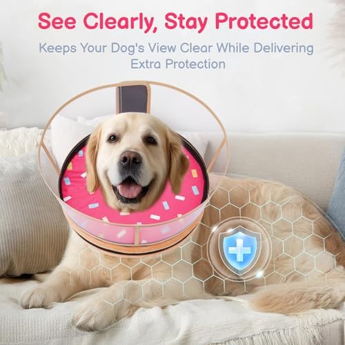 Dog Cone, No-Inflation Sponge Donut Collar for Dogs After Surgery
