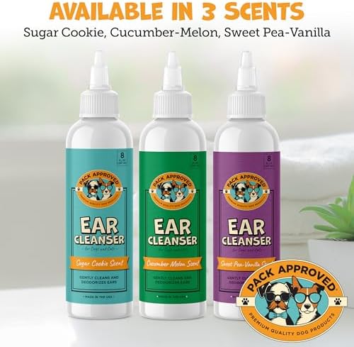 Pack Approved Cat & Dog Ear Cleaning Solution - Sweet Pea & Vanilla - 8oz