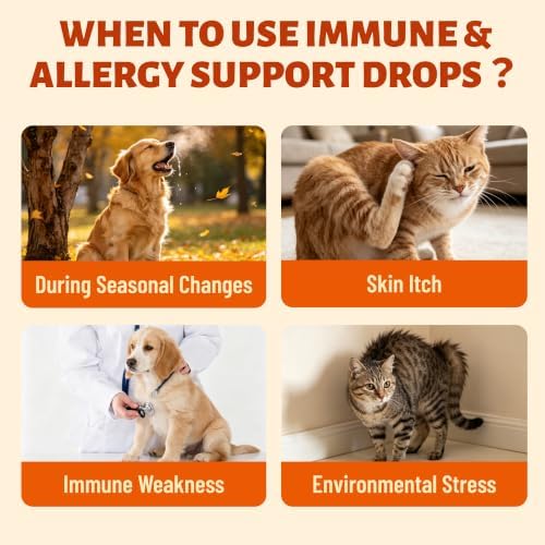 Allergy Relief & Immune Support Drops for Dogs & Cats, 60 ml