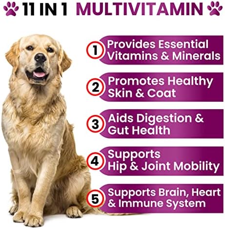 Dog Multivitamin Chewable with Glucosamine - Dog Vitamins and Supplements