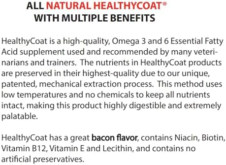 HealthyCoat Dog Food Supplement: Quart. Excessive Shedding, Itching, Hot Spots, Allergies, Immune System