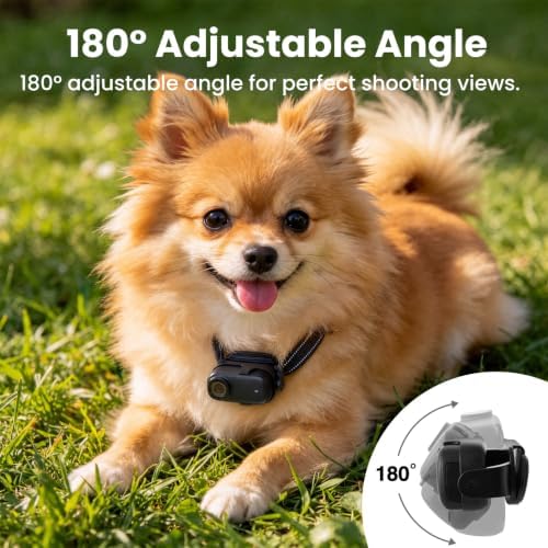 Cat Camera Collar 2K POV, 32GB Card Included, 5+ Hour Recording